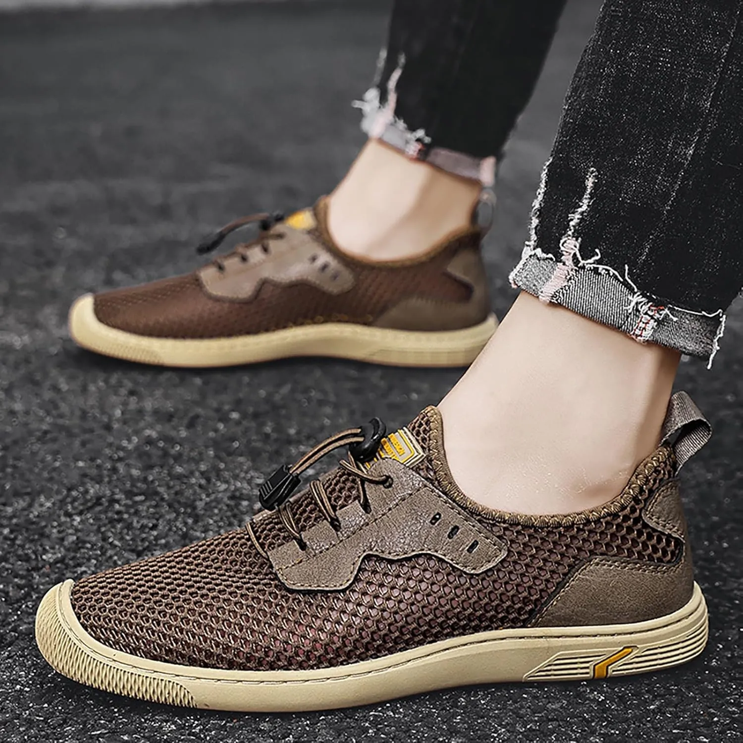 Men's Casual Mesh Sneaker Anti Slip Hiking Lightweight Breathable New Sports Shoes for Summer Outdoor