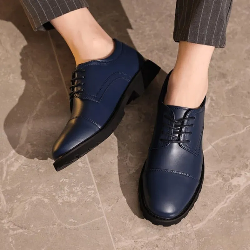 Men's Fashion Orthopedic Shoes Classic Round Toe Lace Up Soft Bottom Business Work Dress Shoes
