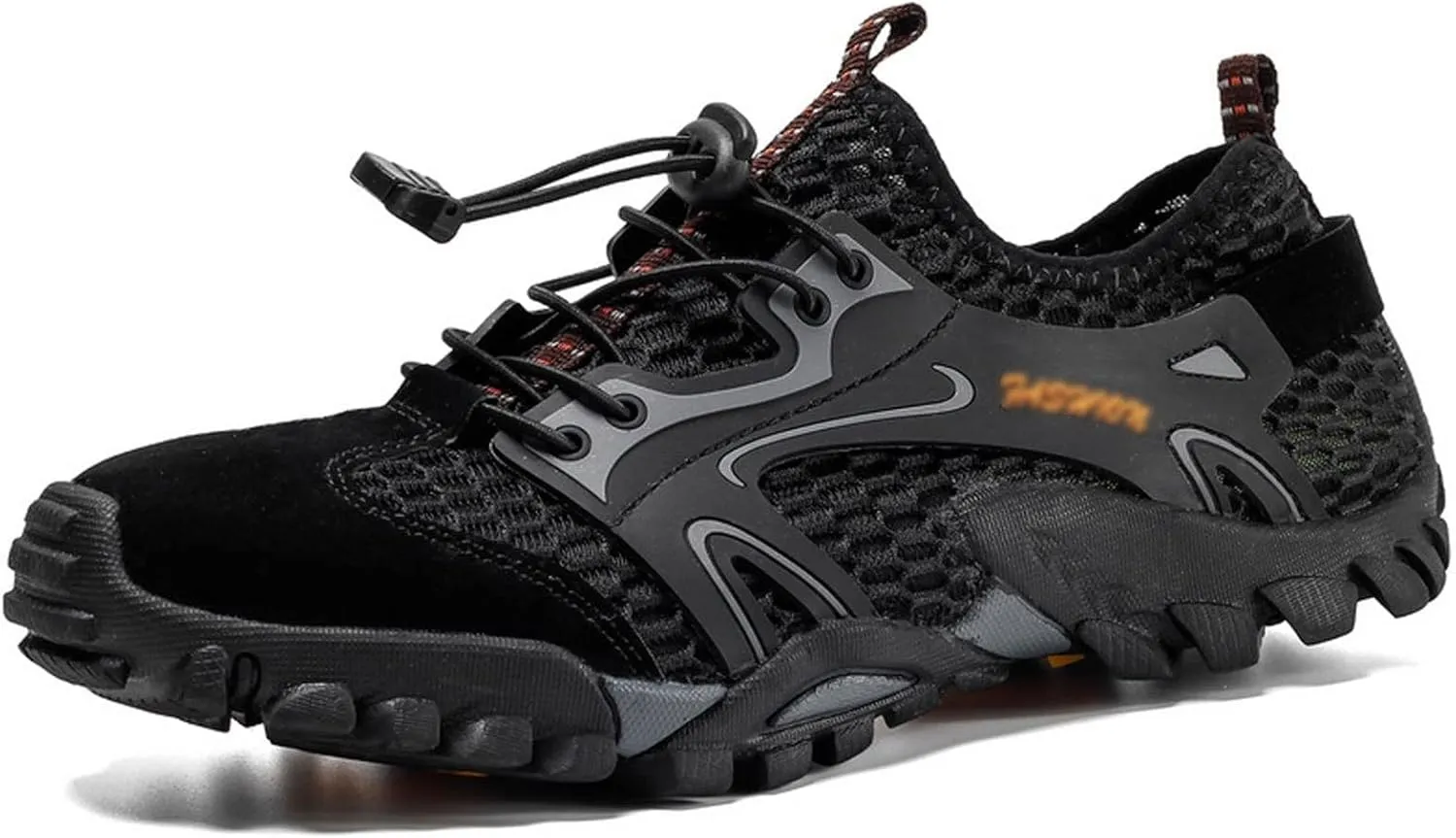 Men's Hiking Shoes, Wading Shoes, Hiking, Outdoor, Rock Climbing, Hollow, Breathable (Color : Black, Size : 11.5)