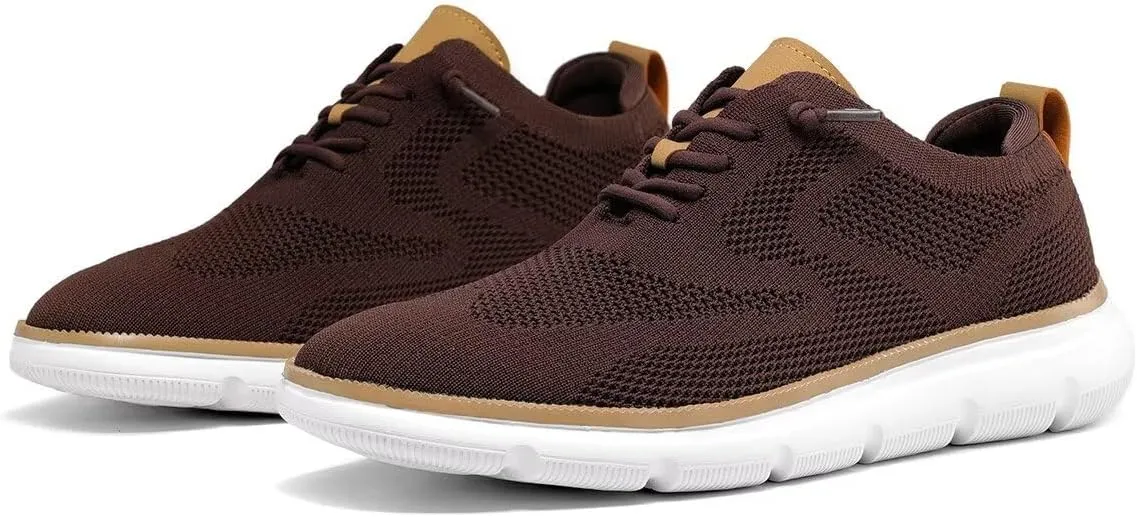 Mens Oxfords Lace-Up Lightweight Casual Walking Shoes Dress Shoes Fashion Sneakers Shoes