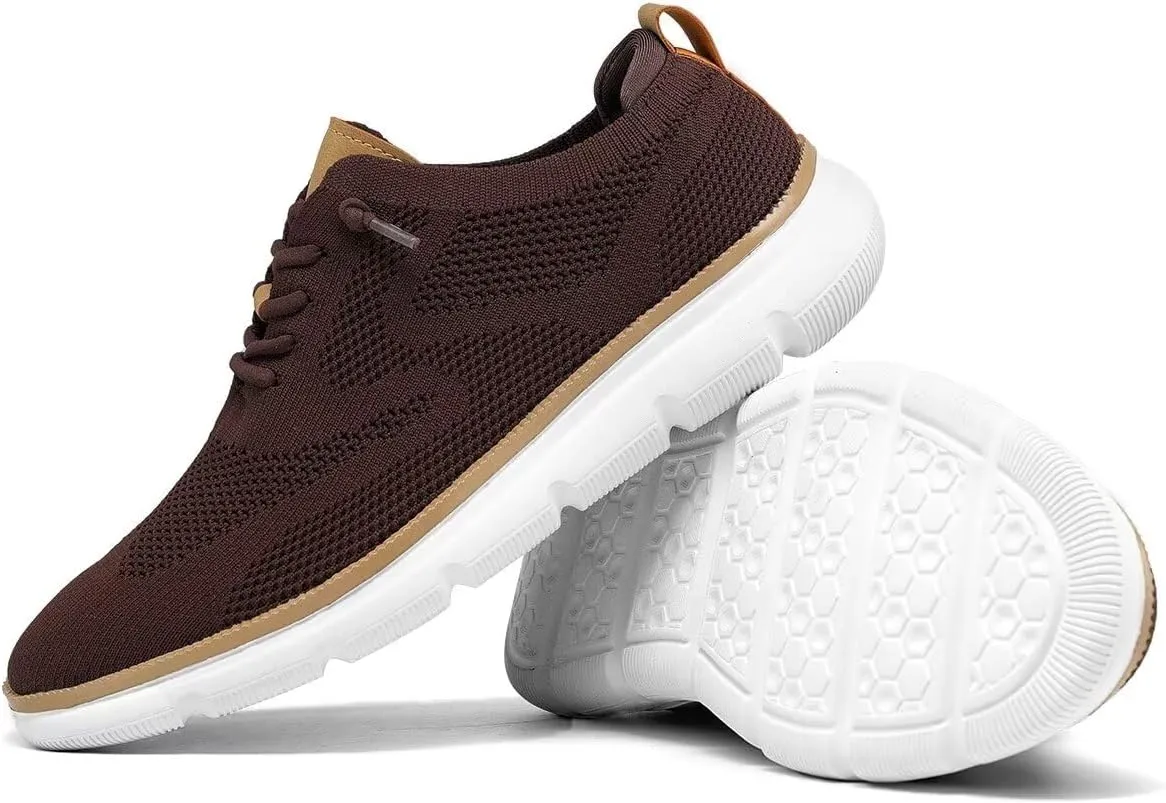 Mens Oxfords Lace-Up Lightweight Casual Walking Shoes Dress Shoes Fashion Sneakers Shoes