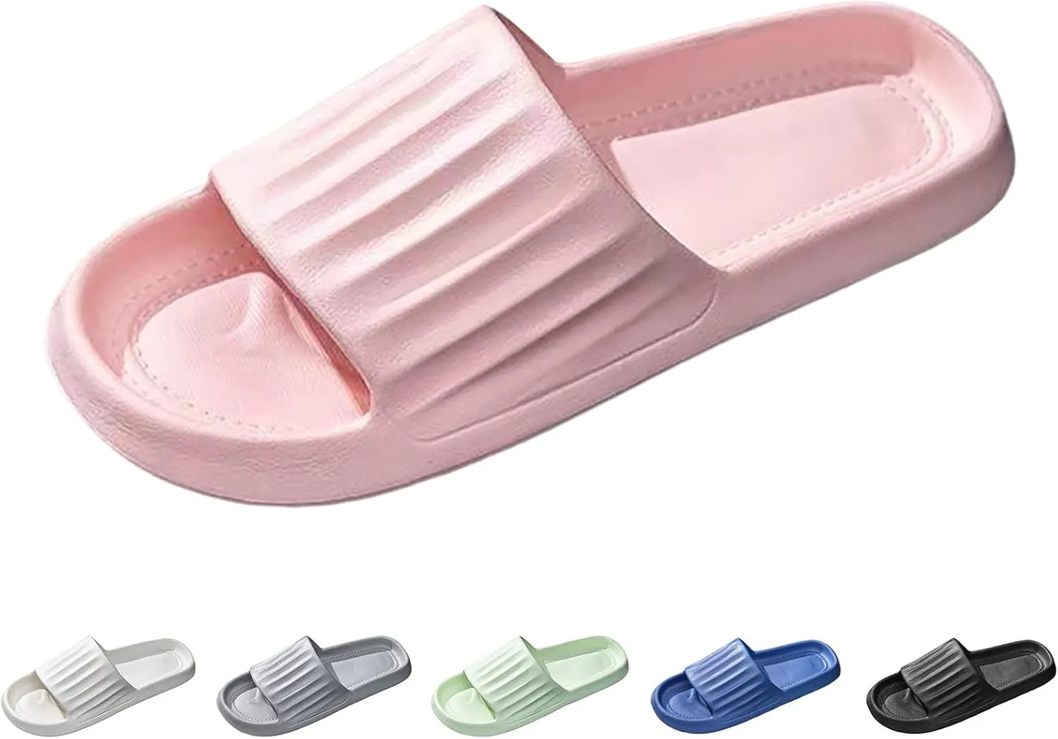 Mens Shower Shoes Womens Slides Cloud Slippers for Men Shower Shoes Women Indoor Soft Sole Open Toe Slippers