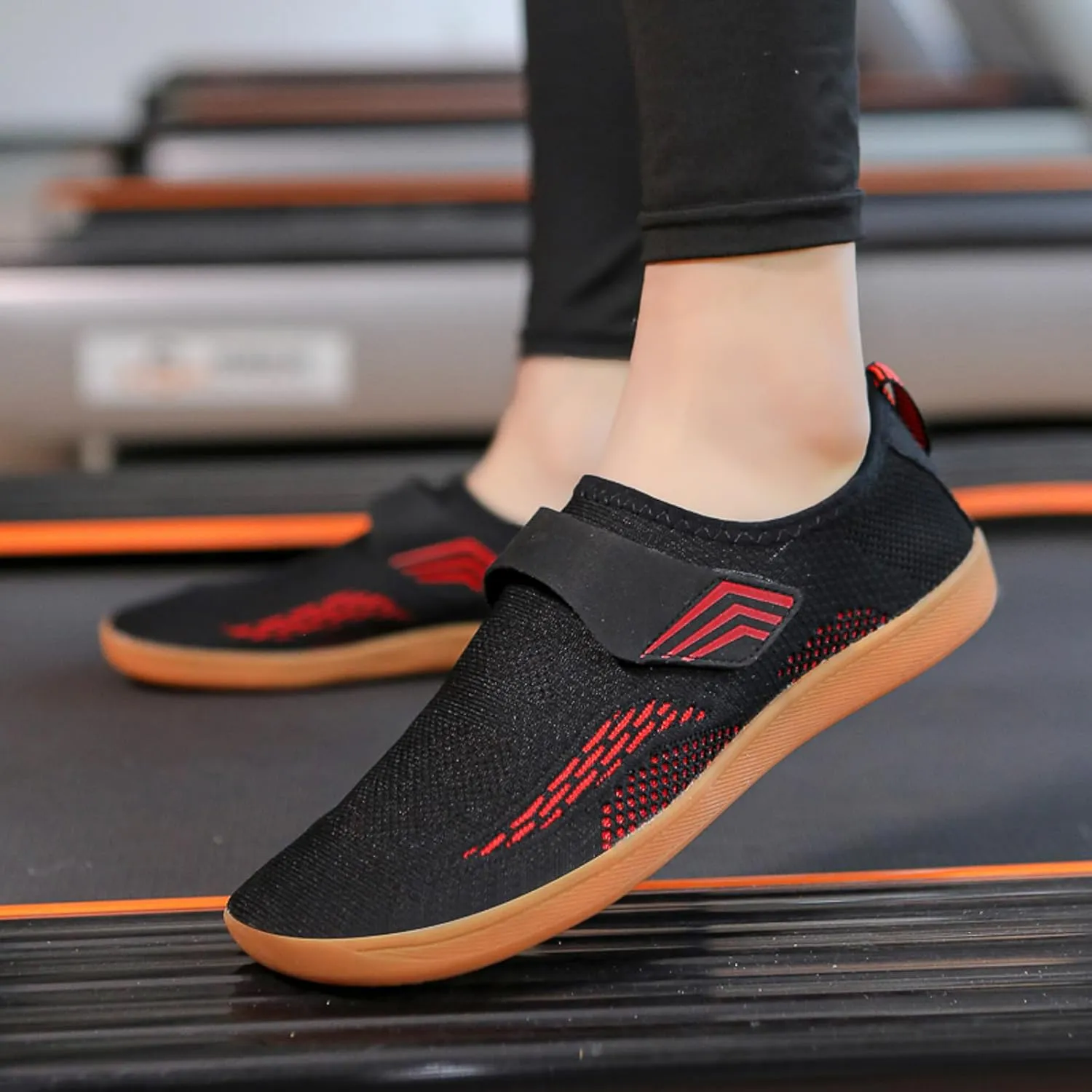 Men's Skate Flat Shoes with Adjustable Strap Men's Comfortable Breathable Mesh Shoes Lightweight Slip on Walking Footwear Summer Spring Daily Work and Workout Gym