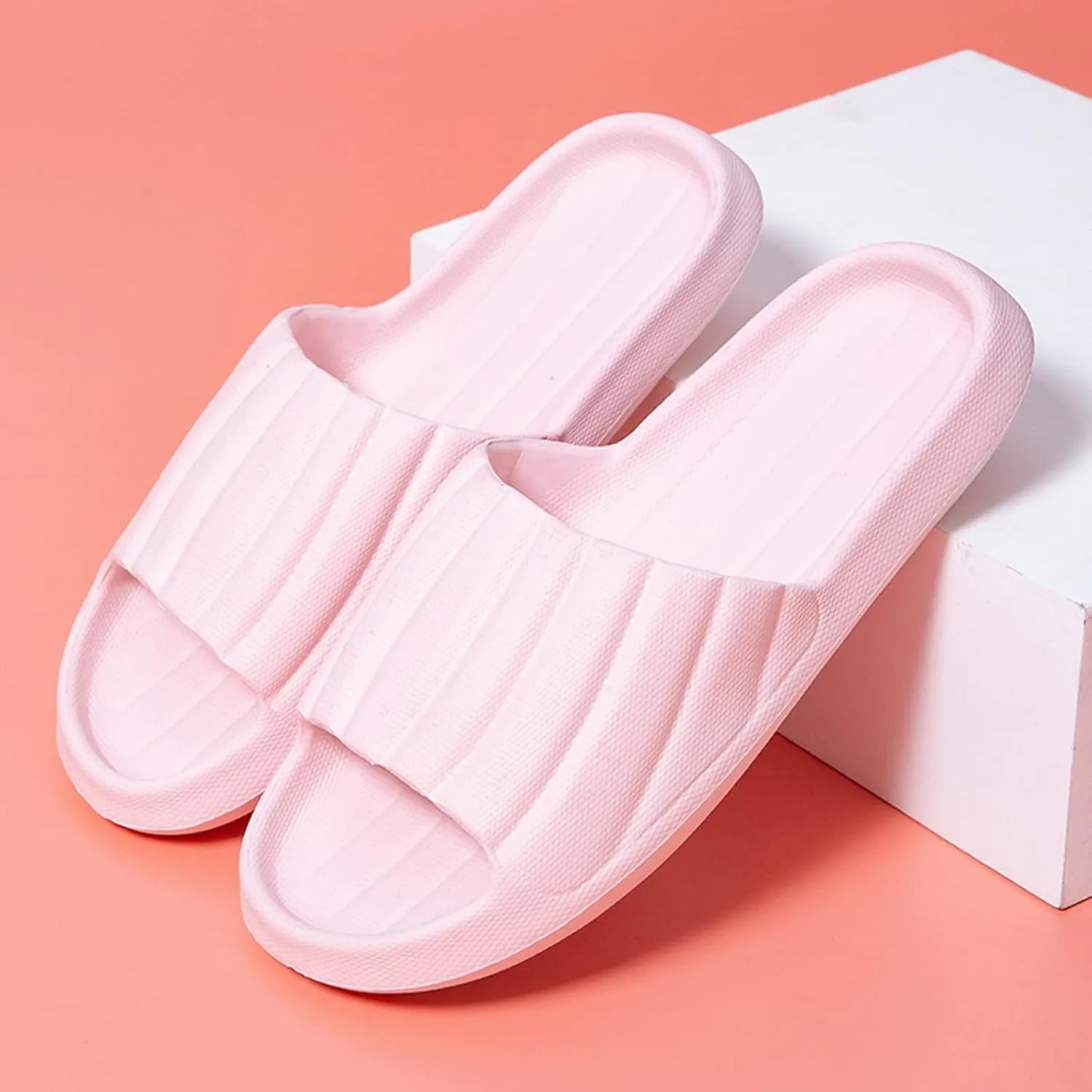 Mens Slides Womens Slides Mens Slippers Shower Shoes Women Living Room Indoor Outdoor Travel Slippers