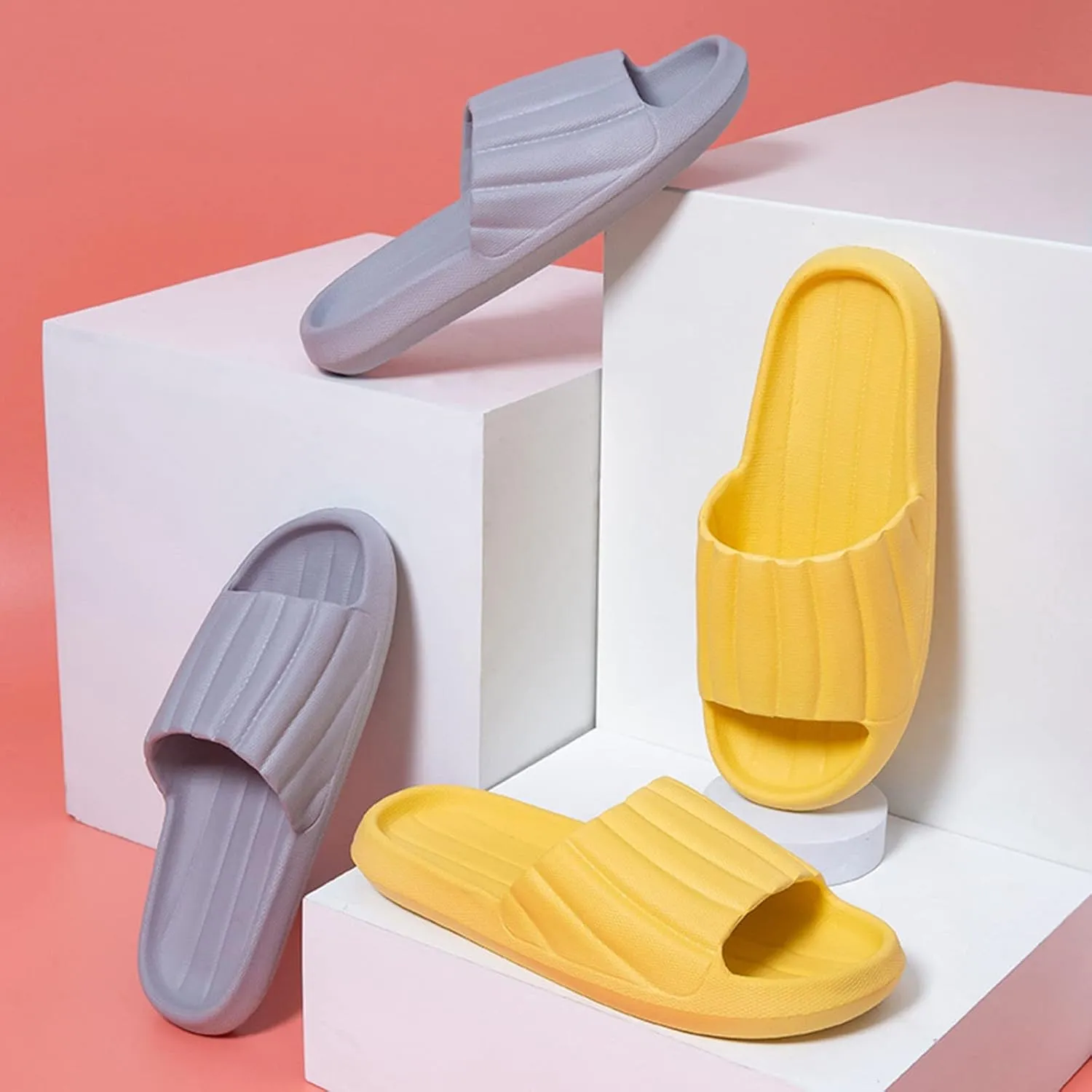 Mens Slides Womens Slides Mens Slippers Shower Shoes Women Living Room Indoor Outdoor Travel Slippers