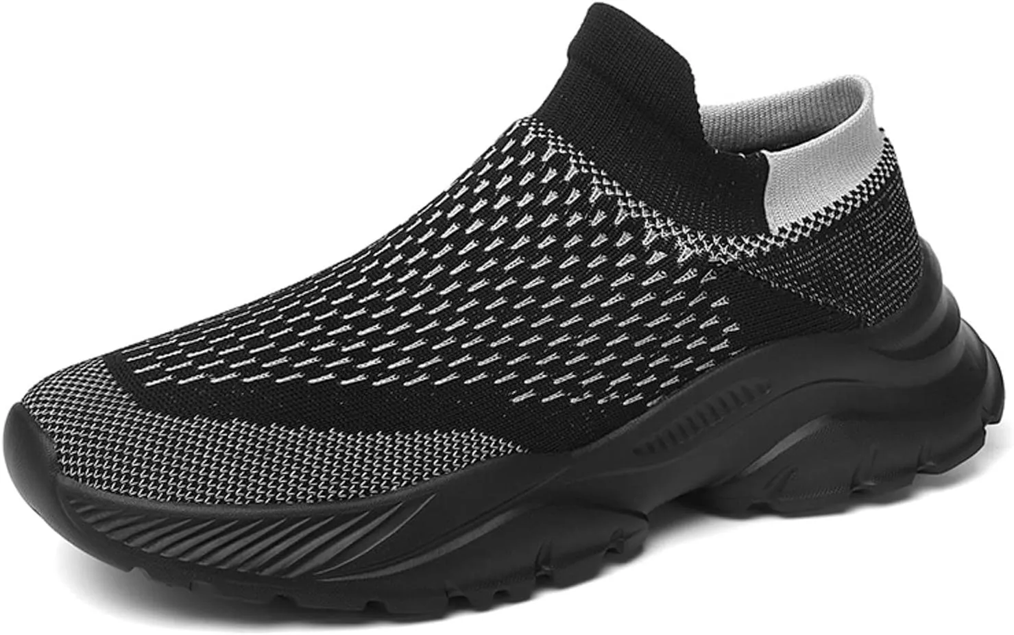 Mens Slip On Walking Shoes Cushion Running Shoes Trainers Athletic Gym Fitness Sport Sneakers Non Slip Arch Support Breathable Mesh Workout Fashion Breathable Comfortable Sneakers