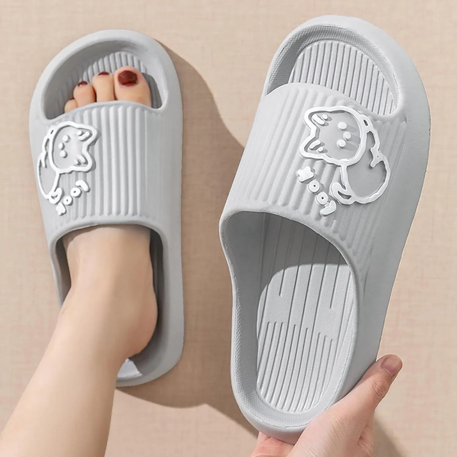 Mens Slippers Shower Shoes Women Bathroom Slippers Men Womens Slides Ultra Comfort Public Dorms