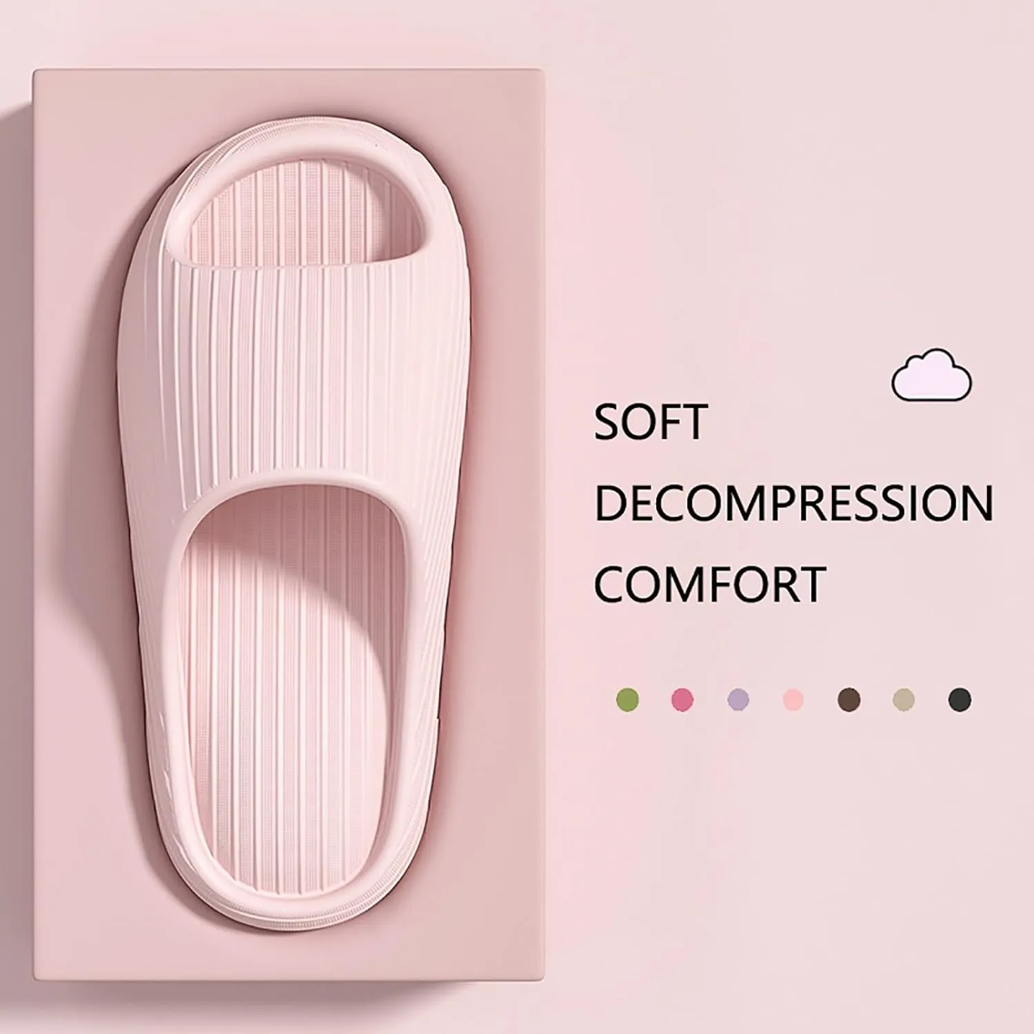 Mens Slippers Womens Slides Bathroom Slippers Men Slides for Women Pool Public Drainage Hole