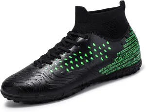 Men's Soccer Shoes Football Cleats High-Tops Lace-Up Non-Slip Spikes AG/FG Sports Athletic Futsal Rugby Baseball Lacrosse Sneaker Shoes Size 4.5-14
