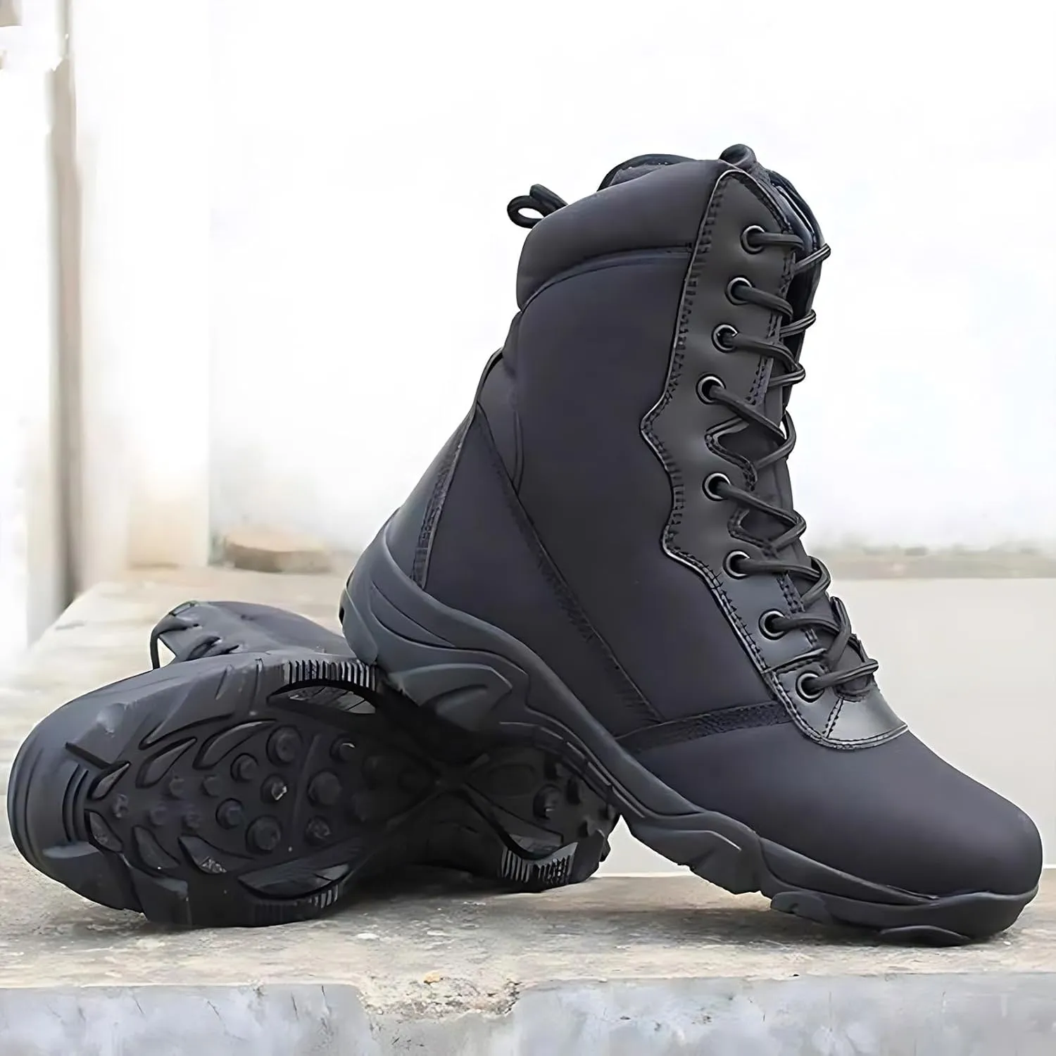 Men's Tactical Boots, Autumn and Winter Outdoor Snow Land Warfare Boots, Waterproof Breathable Special Tactical Shoes