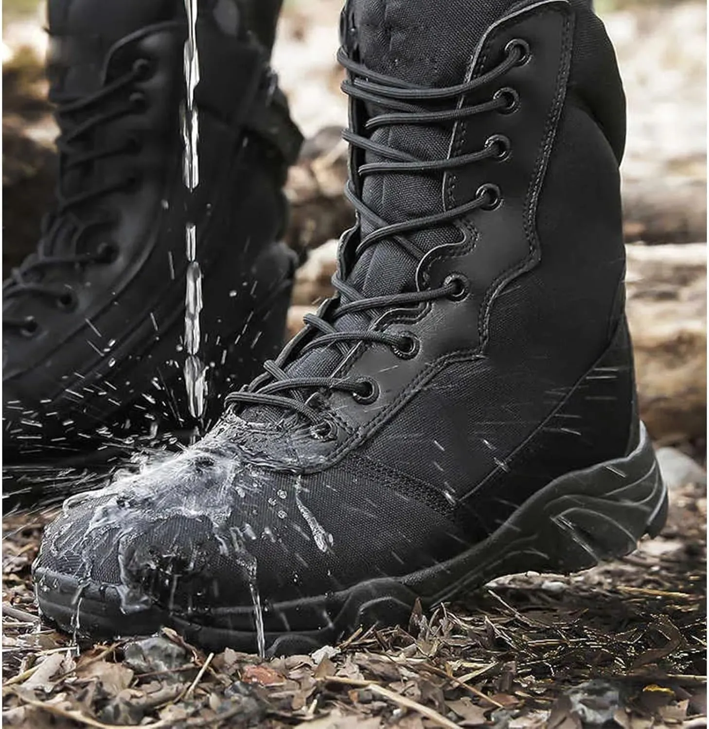 Men's Tactical Boots, Autumn and Winter Outdoor Snow Land Warfare Boots, Waterproof Breathable Special Tactical Shoes