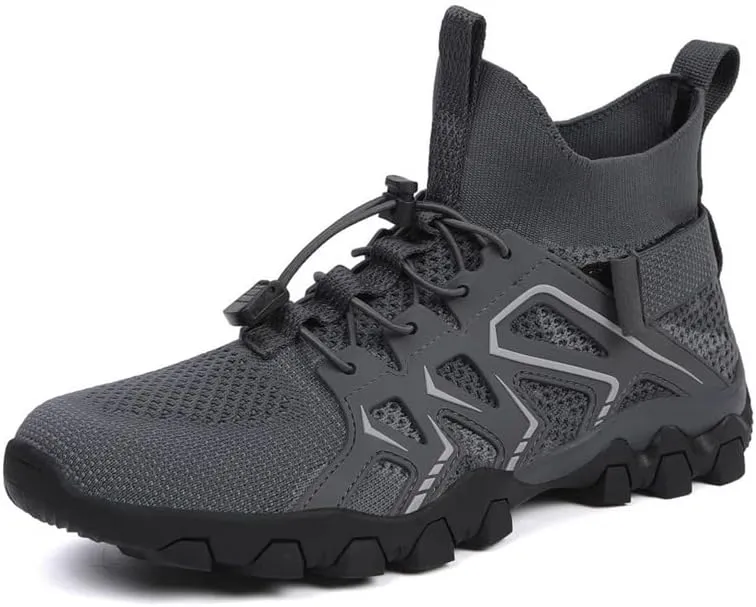 Mens Water Shoes Breathable Hiking Water Shoes Quick Drying Sports Aqua Barefoot Shoes Anti-Slip Climbing Shoes Outdoor Fishing Shoes