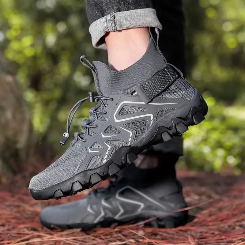 Mens Water Shoes Breathable Hiking Water Shoes Quick Drying Sports Aqua Barefoot Shoes Anti-Slip Climbing Shoes Outdoor Fishing Shoes