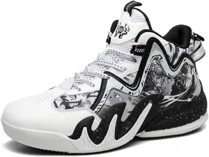 Men's Women's Lace Up High Top Basketball Shoes Ultra-Light Fashion Anti Slip Breathable Sneakers Outdoor Sport Volleyball Shoes