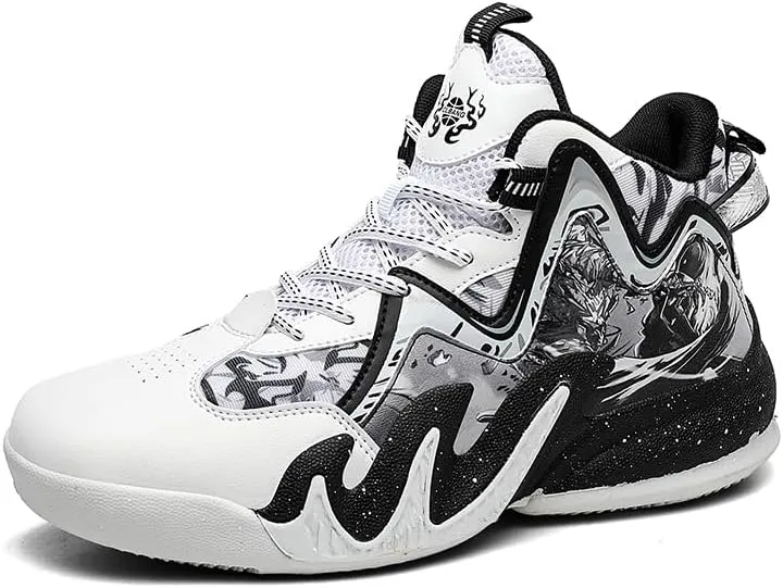 Men's Women's Lace Up High Top Basketball Shoes Ultra-Light Fashion Anti Slip Breathable Sneakers Outdoor Sport Volleyball Shoes