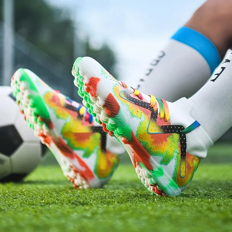 Mens Womens Soccer Cleats Youth Soccer Shoes Football Shoes High-Top Football Cleats Outdoor/Indoor Athletic Shoes Sneakers