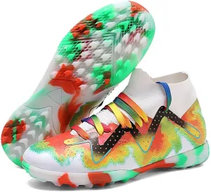 Mens Womens Soccer Cleats Youth Soccer Shoes Football Shoes High-Top Football Cleats Outdoor/Indoor Athletic Shoes Sneakers