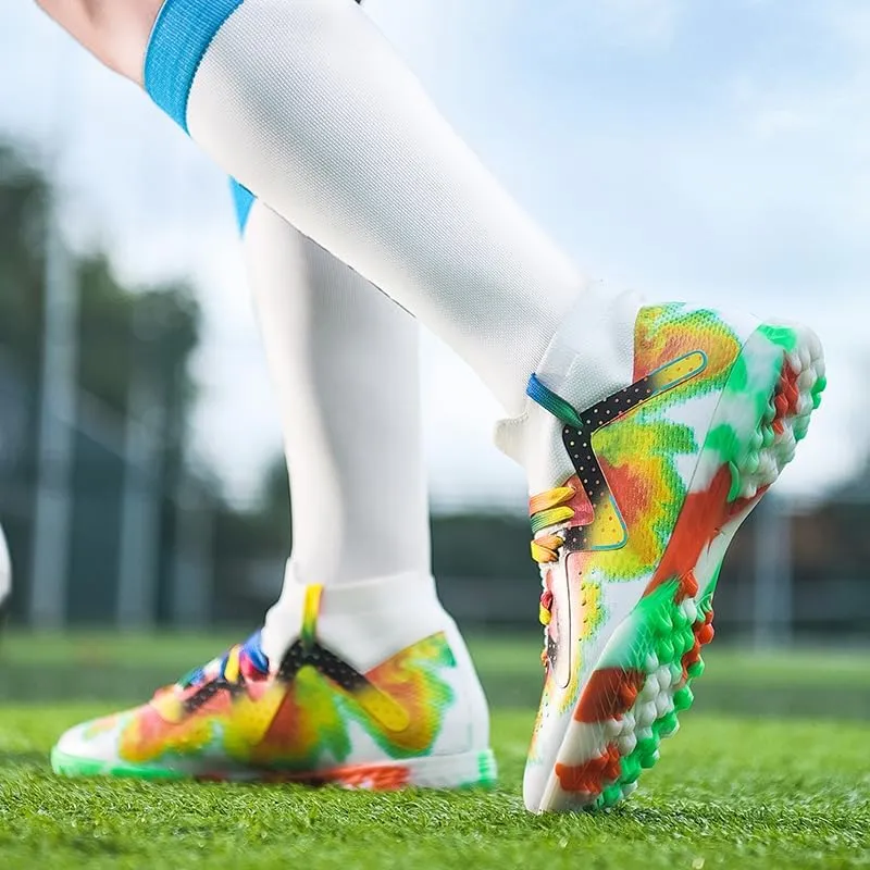 Mens Womens Soccer Cleats Youth Soccer Shoes Football Shoes High-Top Football Cleats Outdoor/Indoor Athletic Shoes Sneakers