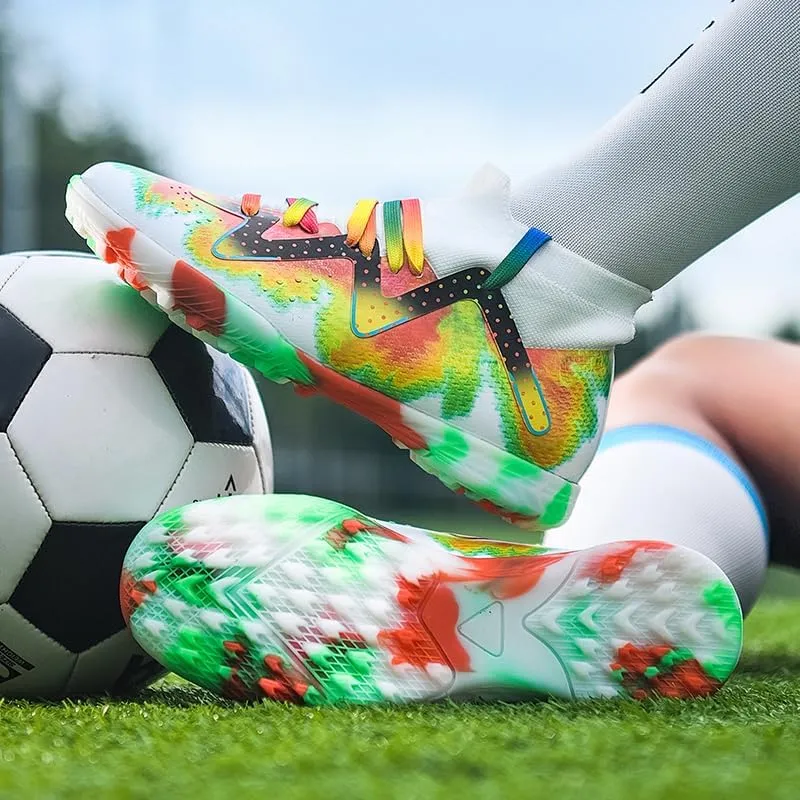 Mens Womens Soccer Cleats Youth Soccer Shoes Football Shoes High-Top Football Cleats Outdoor/Indoor Athletic Shoes Sneakers
