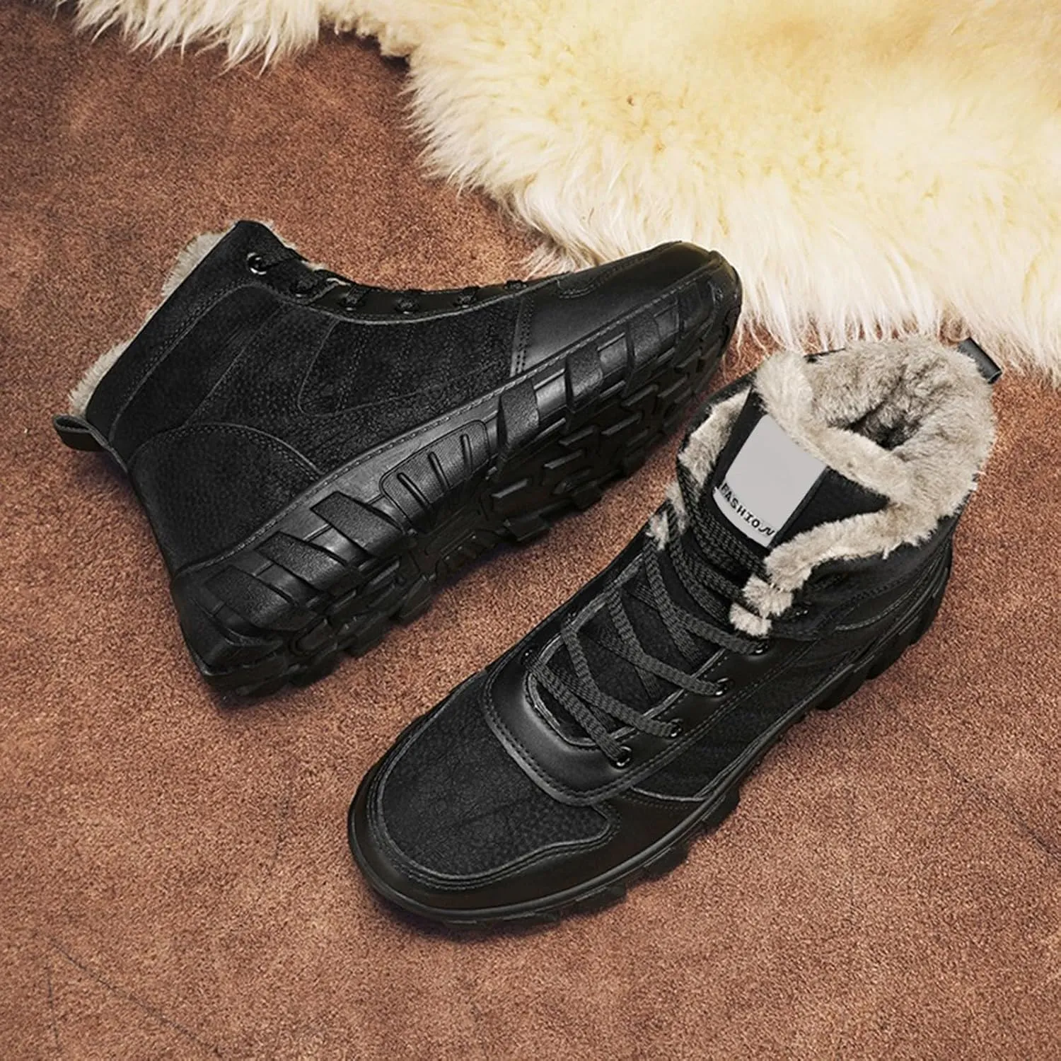 Men's Work Boots Non Steel Toe Hiking Sneakers Boot with Comfort Womens Safety Shoes Comfortable Waterproof Platform Shoes Work Hike Grounded Footwear