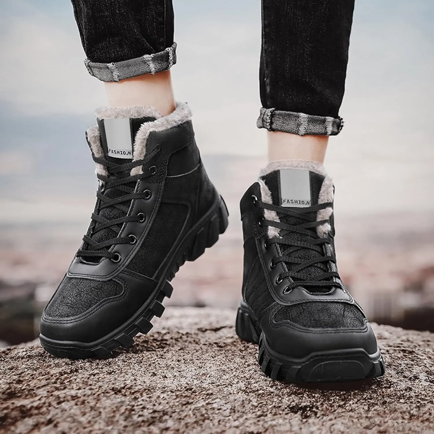 Men's Work Boots Non Steel Toe Hiking Sneakers Boot with Comfort Womens Safety Shoes Comfortable Waterproof Platform Shoes Work Hike Grounded Footwear