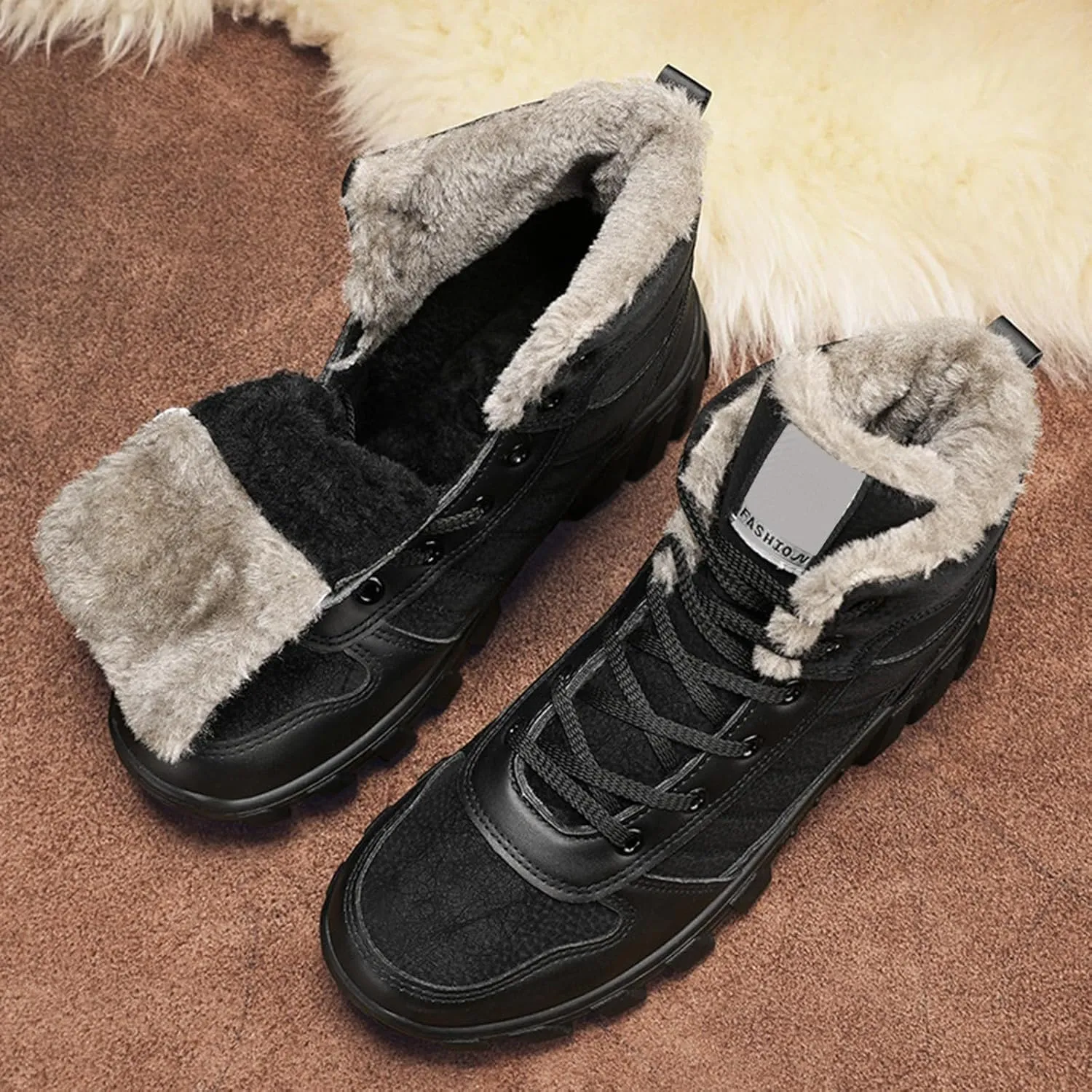 Men's Work Boots Non Steel Toe Hiking Sneakers Boot with Comfort Womens Safety Shoes Comfortable Waterproof Platform Shoes Work Hike Grounded Footwear