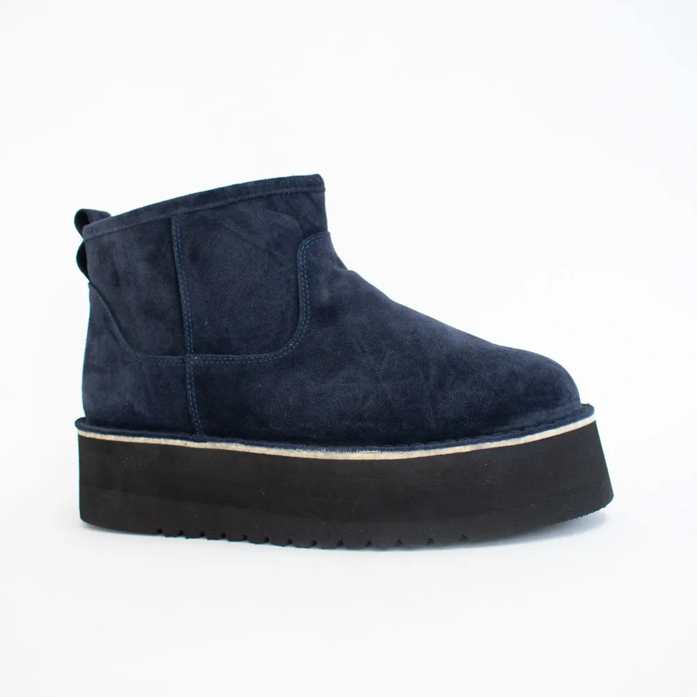 Noor Navy Suede