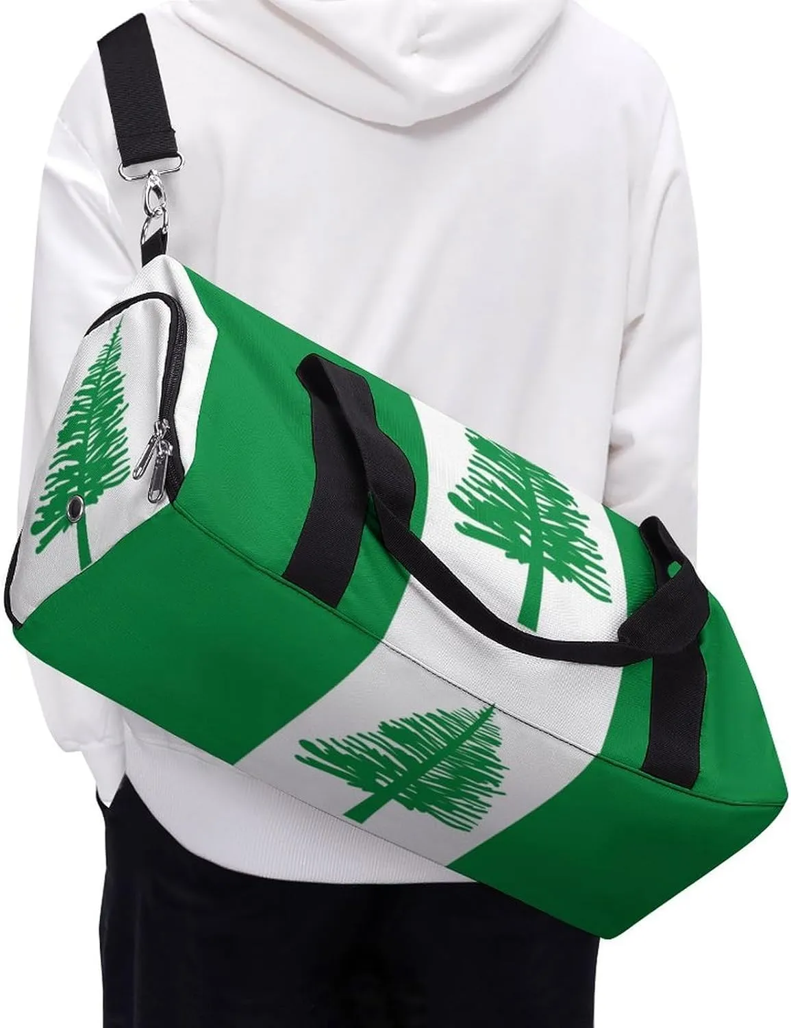 Norfolk Lslands Flag Duffel Bag for Boys Girls with Waterproof Shoe Compartment Travel