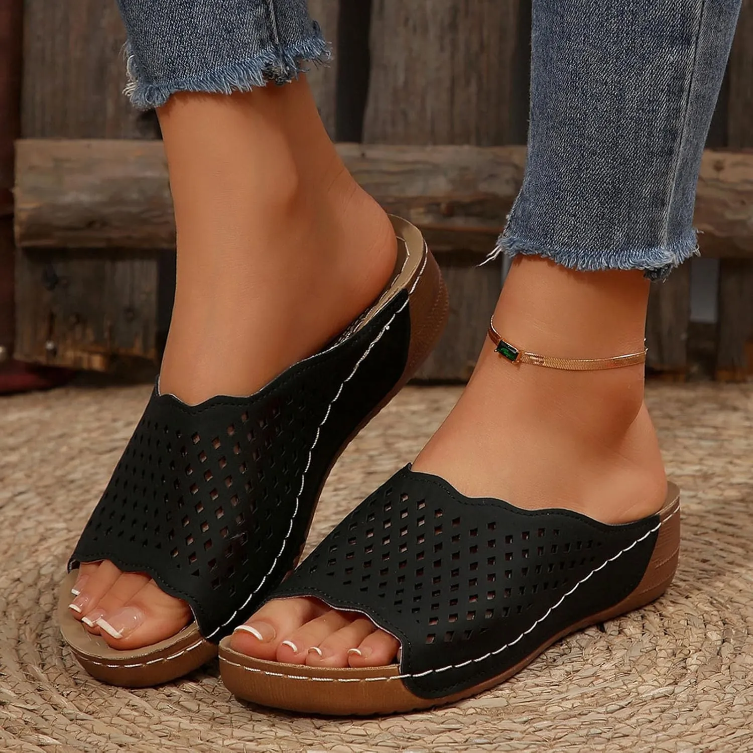 Orthopedic Sandals For Women Arch Support Walking Sandals Comfortable Beach Orthotic Sandals Summer Wedge Sandals