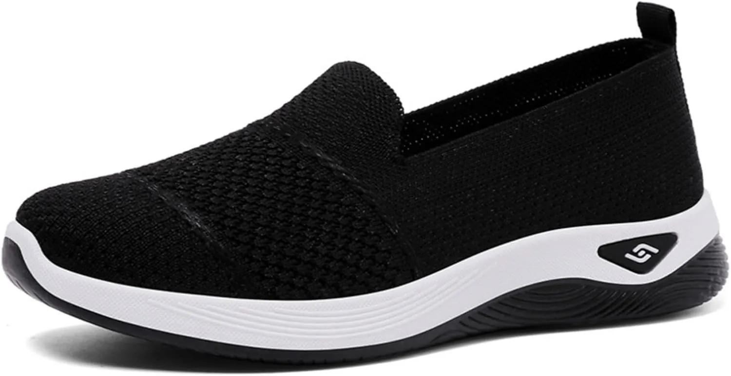 Orthopedic Shoes for Women Dressy Breathable Soft Shoes Arch Support Comfortable Breathable Walking Slip on Sneakers Lightweight Sneaker 2025