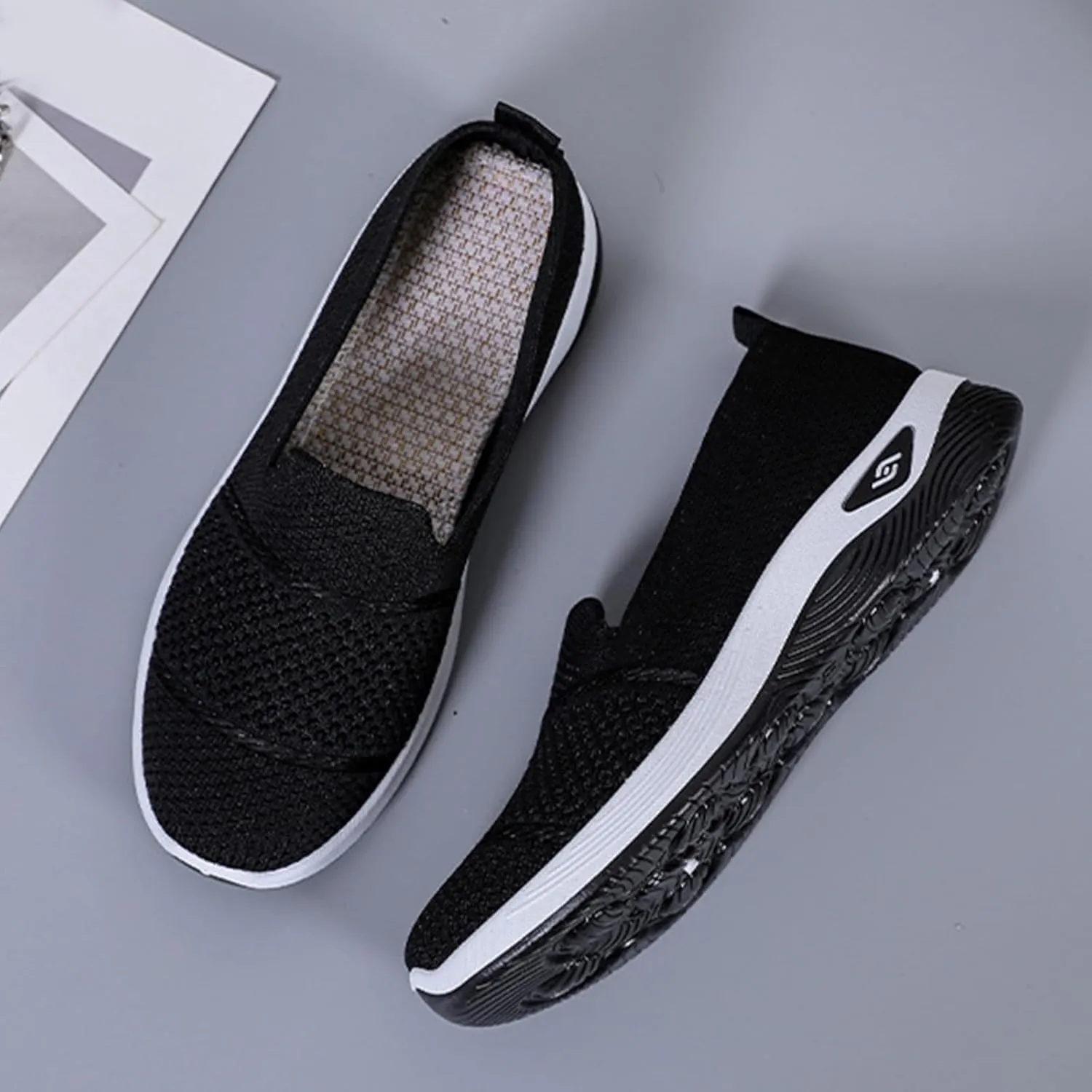 Orthopedic Shoes for Women Dressy Breathable Soft Shoes Arch Support Comfortable Breathable Walking Slip on Sneakers Lightweight Sneaker 2025