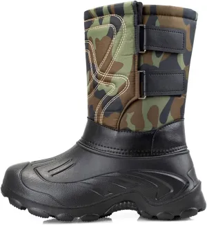 Outdoor Men's Snow Boots, Autumn and Winter Thickened Warm Insulation Mid Barrel Waterproof Men's Snow Anti-skid Shoes, for Hiking Trekking Climbing Boot