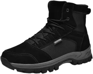 PLUS SIZE Men's Ankle Boots hiking shoes, Comfy Non Slip Lace Up Breathable Shoes For Men's Outdoor Activities