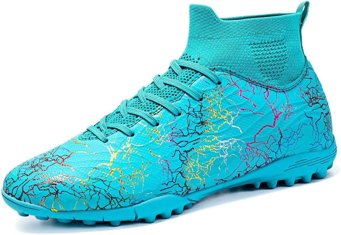 Professional Men's Indoor and Outdoor Sports Training Football Shoes, Lightweight, Breathable, Anti Slip Nail Shoes