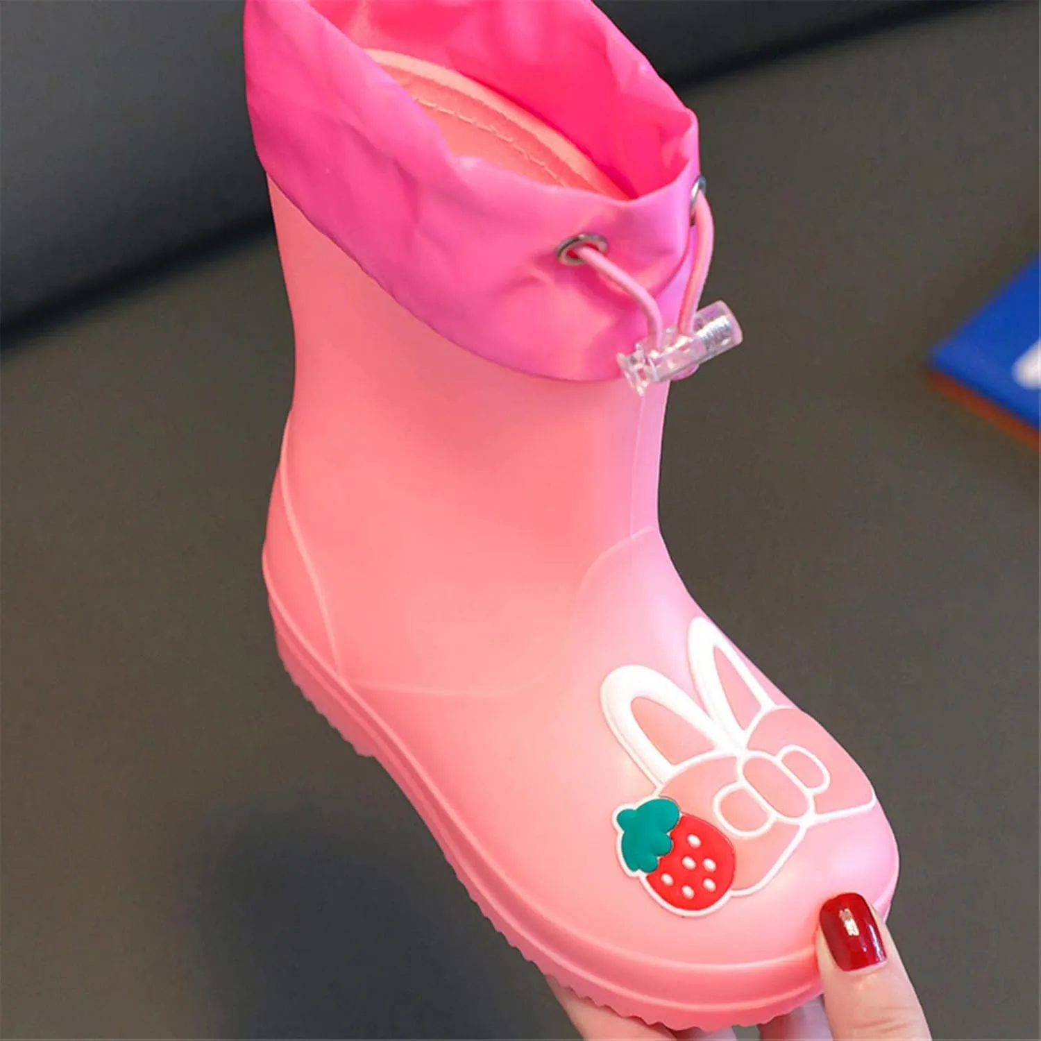 Rain Boots For Girls Boys Kids Rain Boot Insulated Liner For Boys & Girls Rubber Rain Boots Toddler Pink Ballet