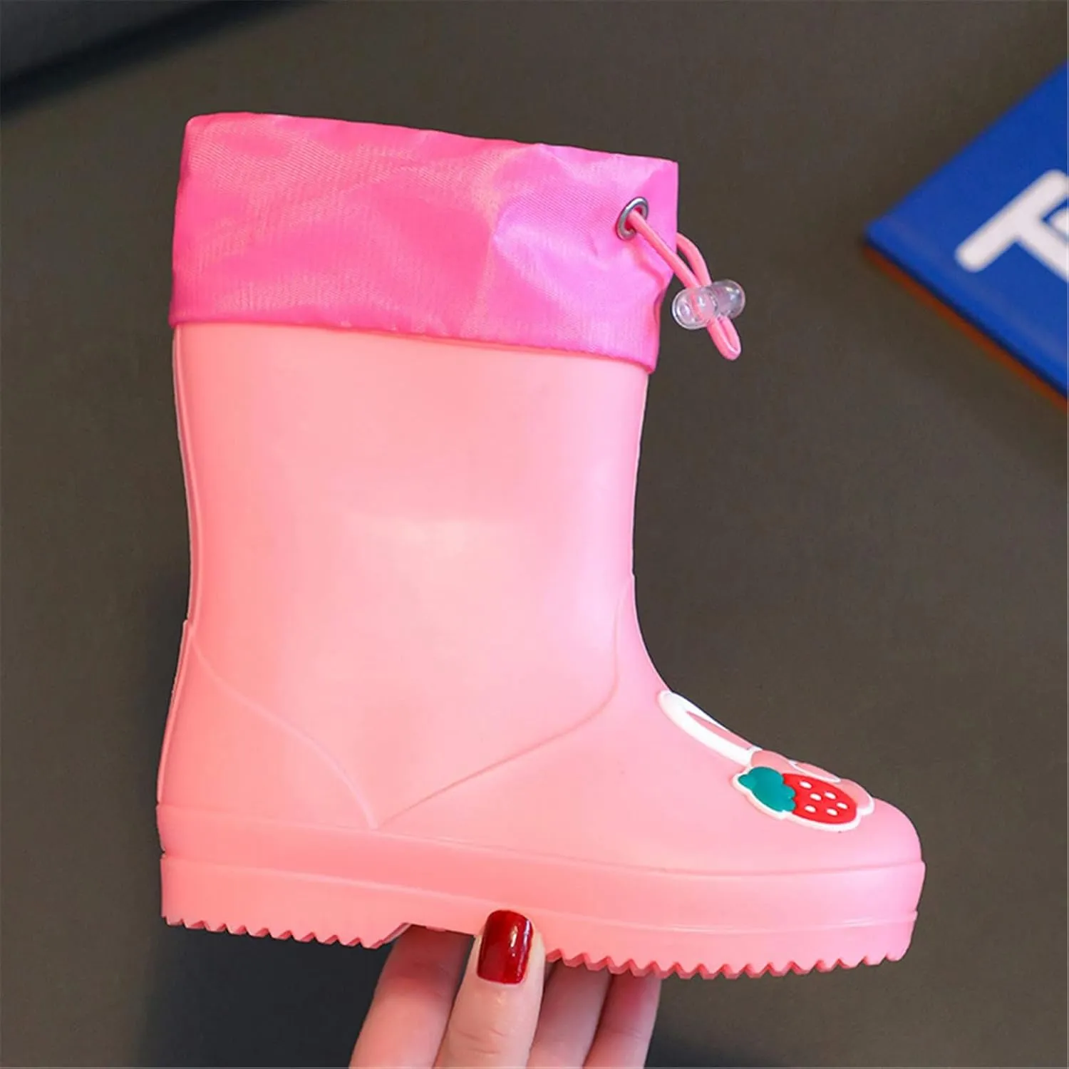 Rain Boots For Girls Boys Kids Rain Boot Insulated Liner For Boys & Girls Rubber Rain Boots Toddler Pink Ballet