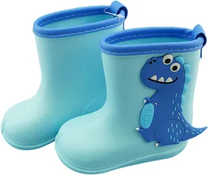 Rain Boots Toddler Children Cute Dinosaur Pull on Rainboots Boys Girls Cartoon Animals Waterproof Shoes Newborn Booties