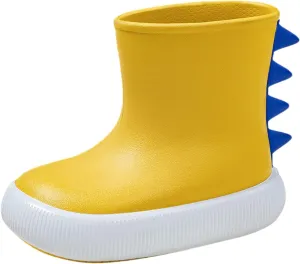 Rainboots Boots Boys Classic Children Rainboots Rubber Children Water Shoes Waterproof Rain Boots (Yellow, 5.5-6 Years)