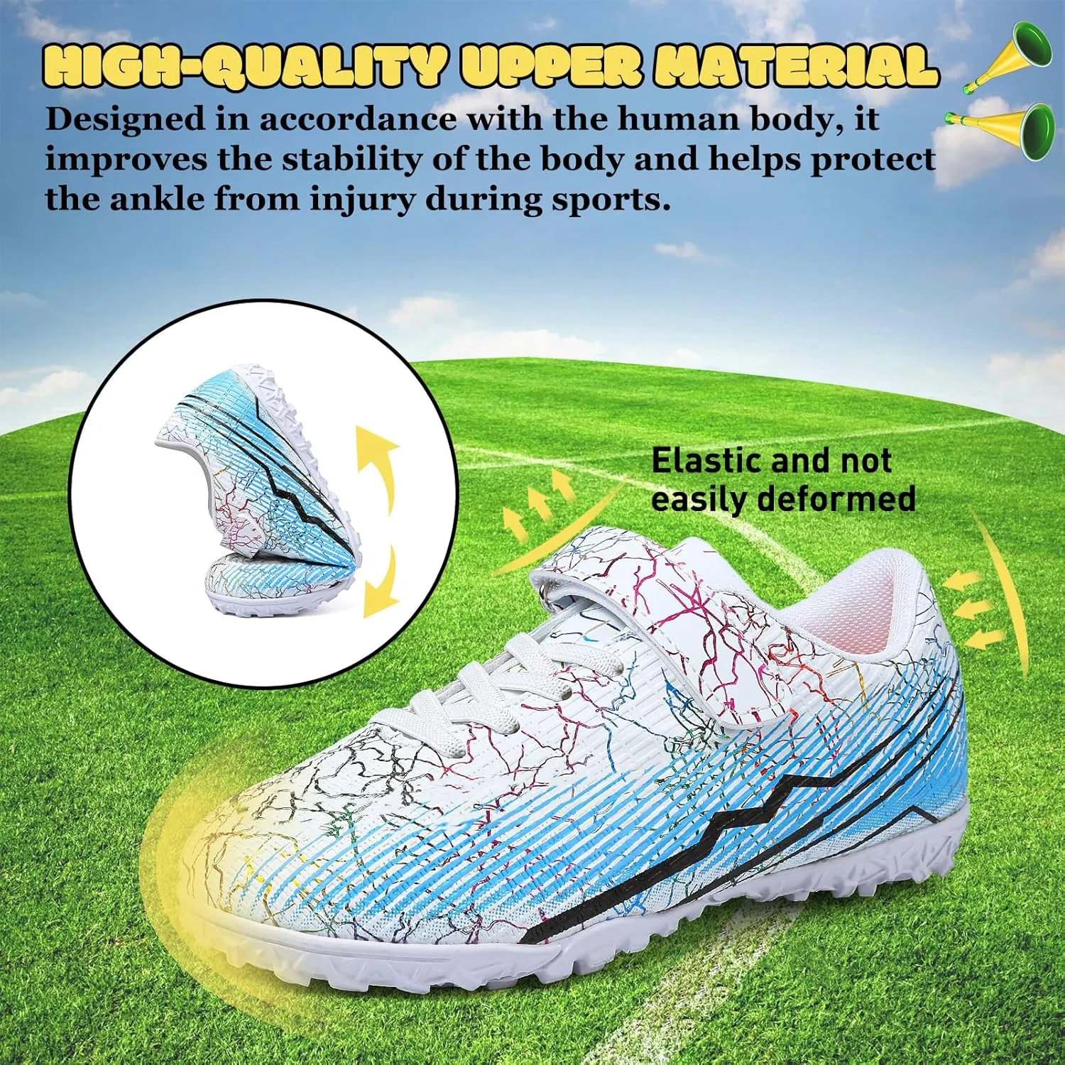 RDGO Boys Girls Soccer Cleats Lace Up Cleats(Little Kid/Big Kid)/AG