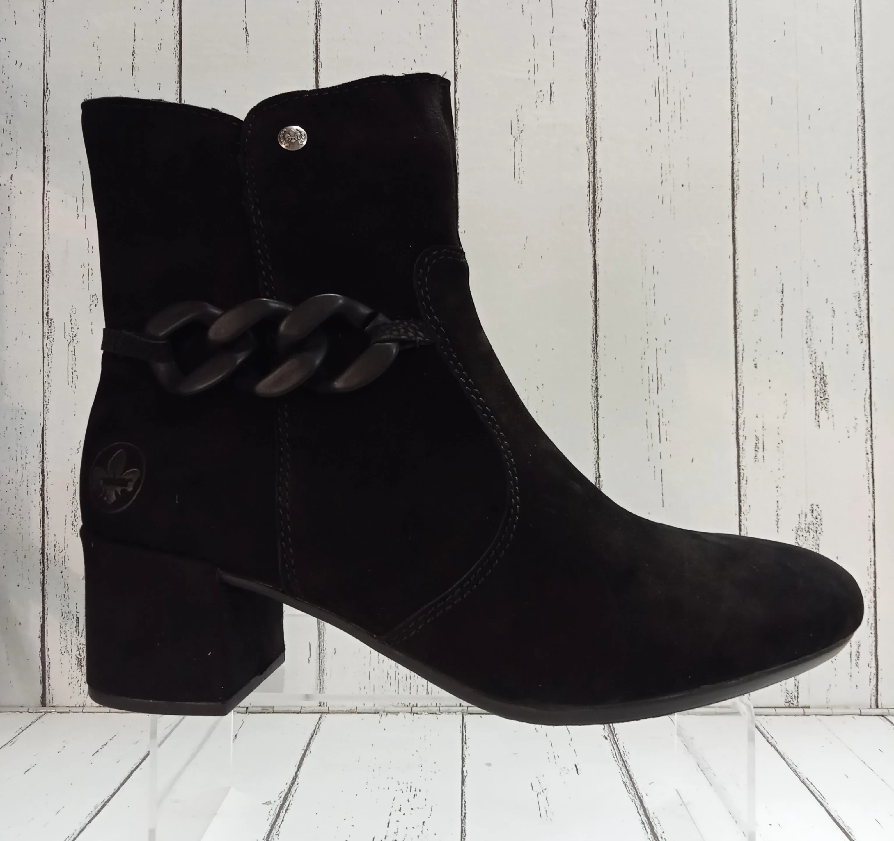 RIEKER - 70253-00 - HEELED ANKLE BOOT - Black
