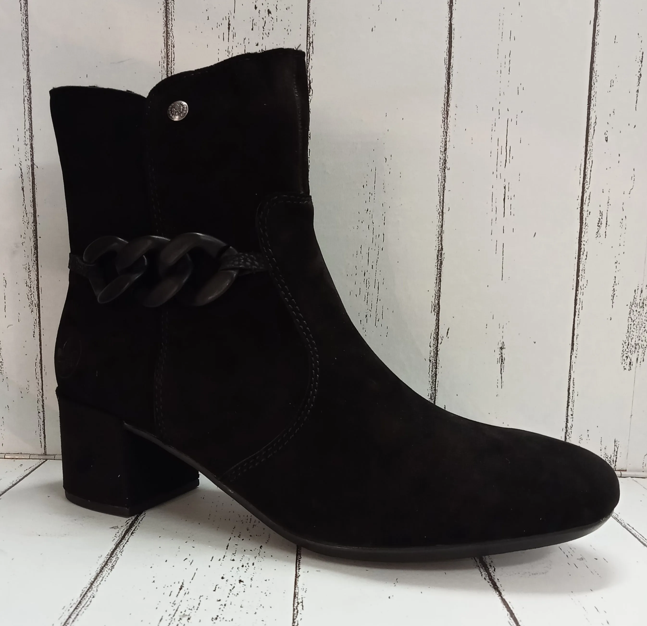 RIEKER - 70253-00 - HEELED ANKLE BOOT - Black