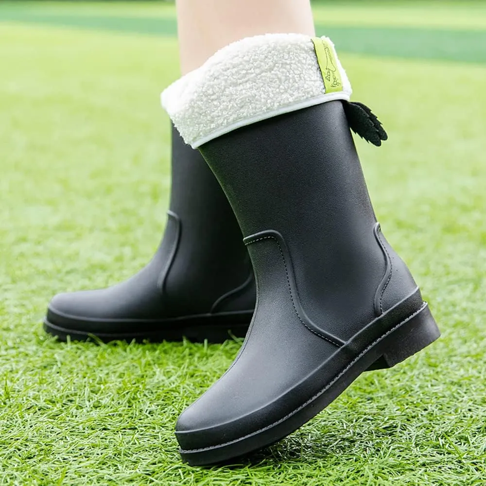 Rojeam Women's Rain Boots Waterproof Garden Shoes Rain Shoes