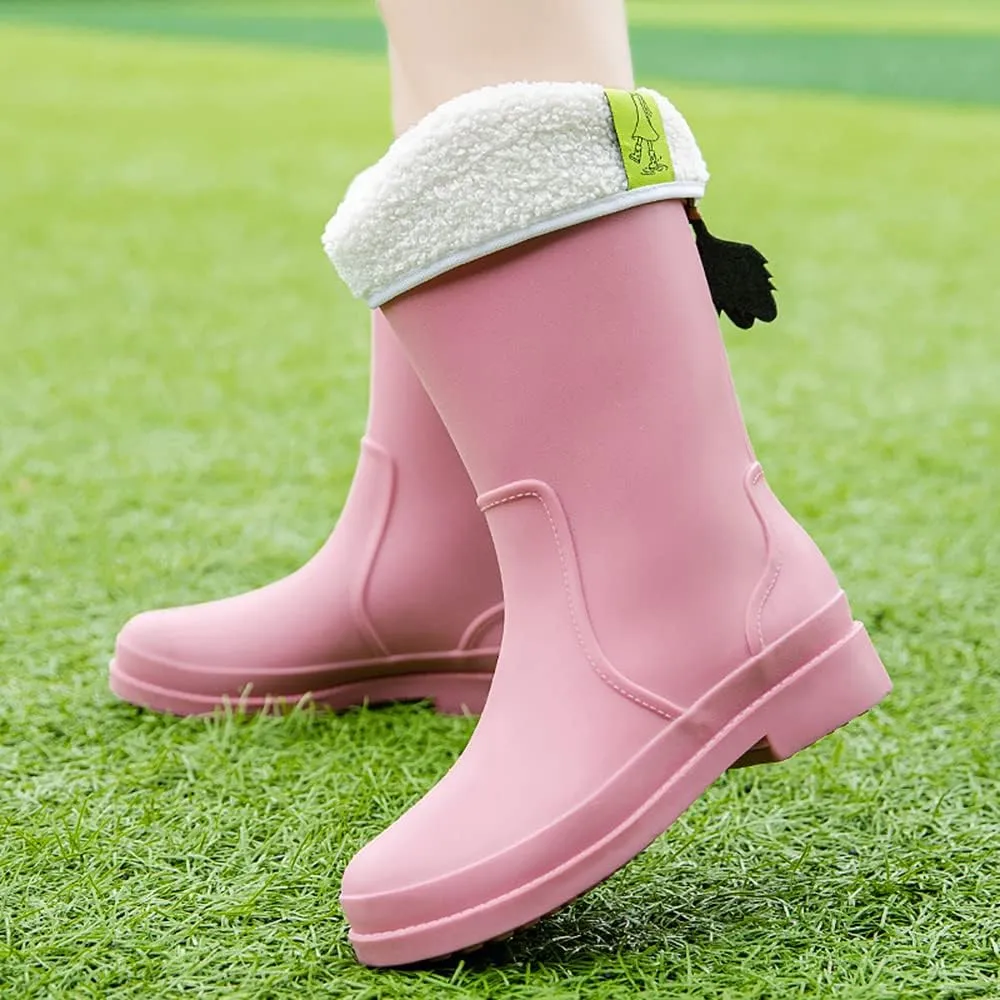 Rojeam Women's Rain Boots Waterproof Garden Shoes Rain Shoes