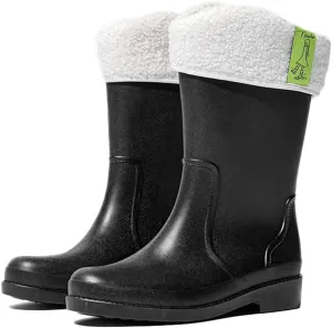 Rojeam Women's Rain Boots Waterproof Garden Shoes Rain Shoes