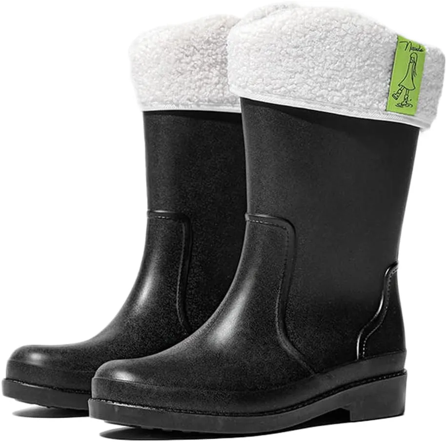 Rojeam Women's Rain Boots Waterproof Garden Shoes Rain Shoes