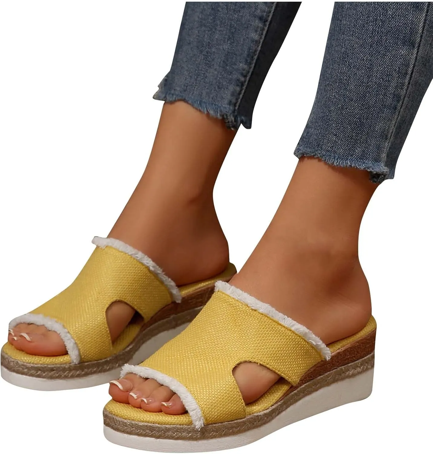 Sandals For Women 2025 Beach,Womens Sandals Comfort Dressy Toe Ring Slide Sandals Outdoor Beach Travel Platform Shoes