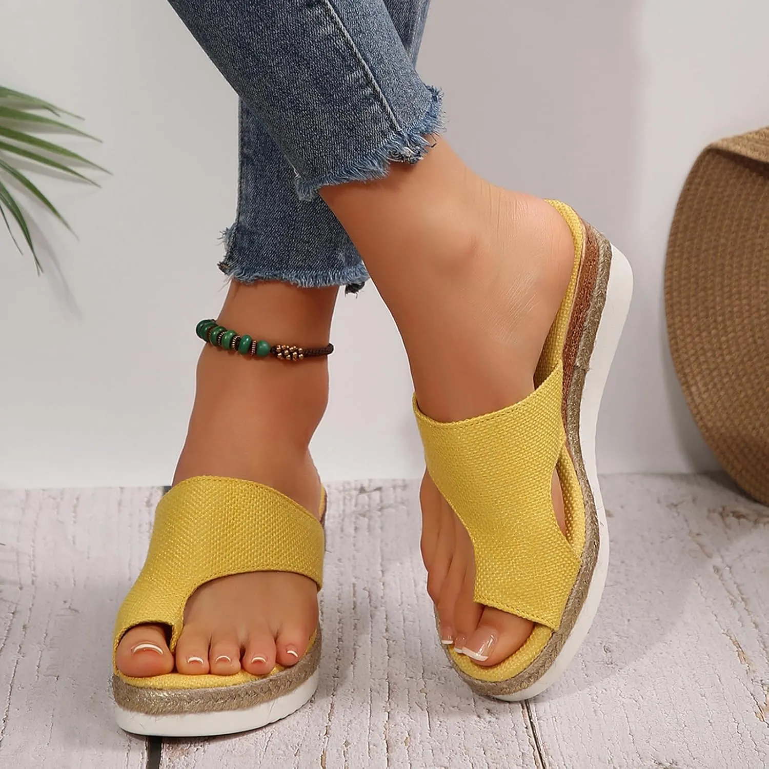 Sandals For Women 2025 Beach,Womens Sandals Comfort Dressy Toe Ring Slide Sandals Outdoor Beach Travel Platform Shoes