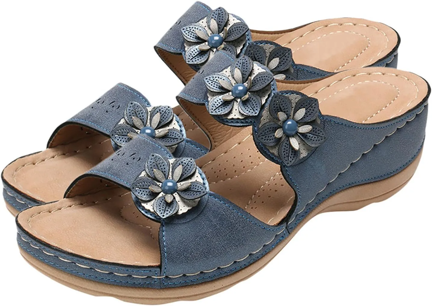 Sandals Women Comfortable, Womens Sandals Premium Orthopedic Open Toe Sandals Retro Anti-Slip Breathable