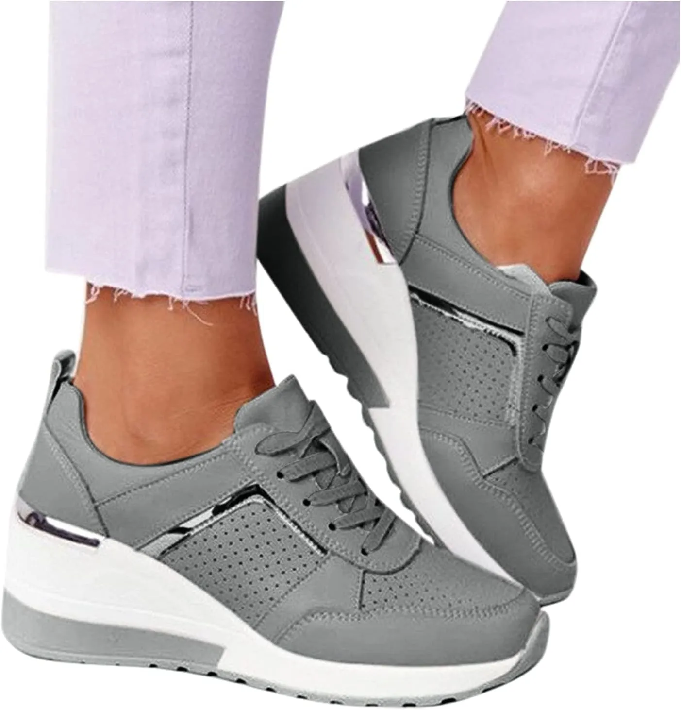 SBGMoSJ Womens Wide Casual Shoes Zapatos para Mujer CModos Tenis Womens White Leather Slip On Sneakers Womens Shoes Sneakers Wide Toe Box Comfy Open Toe Flats Shoes Women Dressy Cute