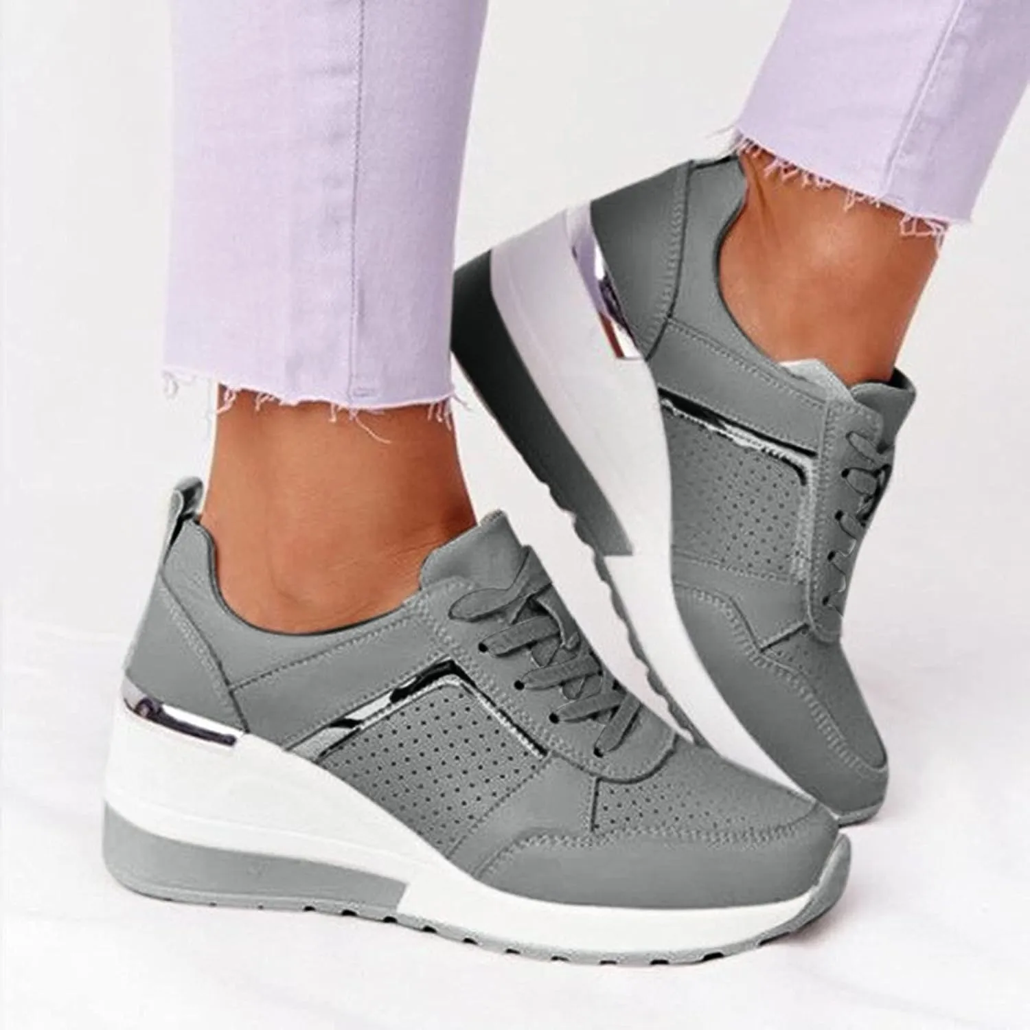SBGMoSJ Womens Wide Casual Shoes Zapatos para Mujer CModos Tenis Womens White Leather Slip On Sneakers Womens Shoes Sneakers Wide Toe Box Comfy Open Toe Flats Shoes Women Dressy Cute